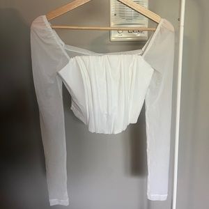 Princess Polly White long sleeve corset